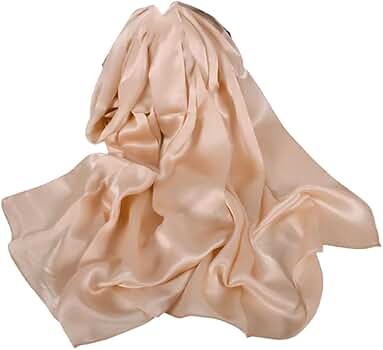 Silk Wine Red Silk Scarf Shawl Women Satin Silk Long Scarves